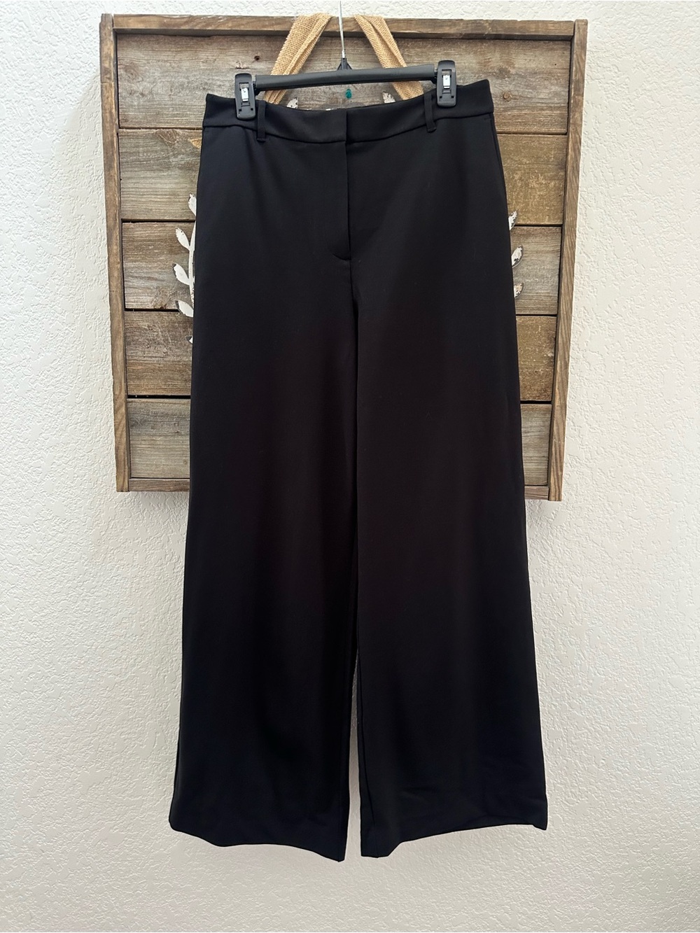 Boden Belgravia Black Wide-Leg Women's dress Ponte trouser Pants size US 10R NWT
